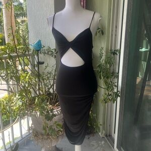 Chic Black Backless Dress